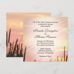 Sunset Field Wedding Invitation