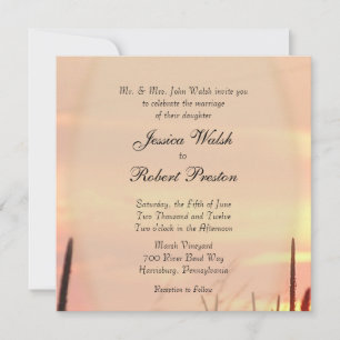 Sunset Field Wedding Invitations
