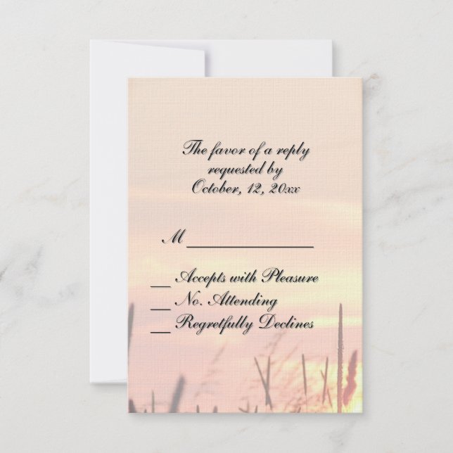Sunset Field Wedding RSVP (Front)