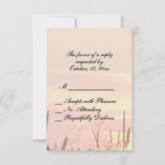 Sunset Field Wedding RSVP Card
