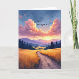 Sunset Fields Fathers Day Card