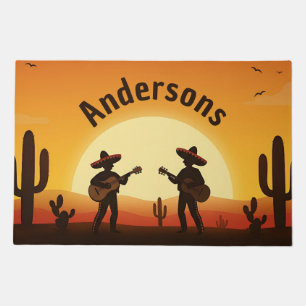 Sunset Fiesta – Whimsical Desert Celebration Doormat