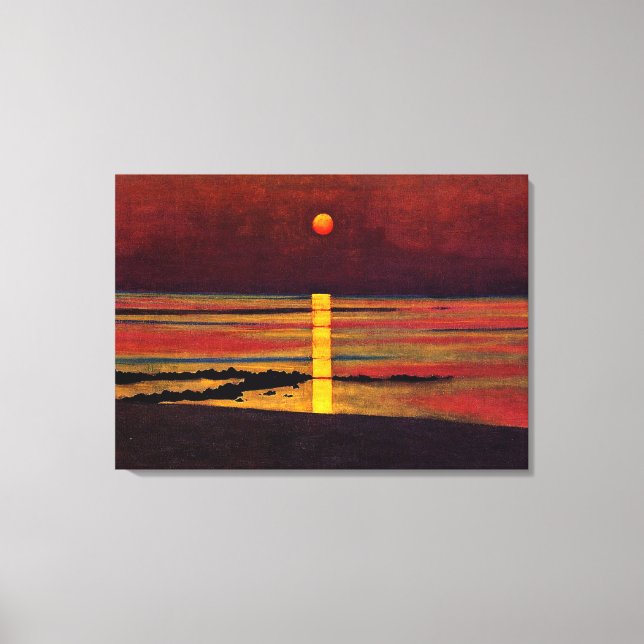 Sunset, fine art painting canvas print (Front)