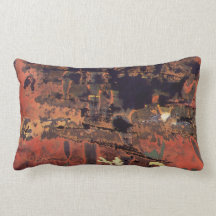 Sunset Fires Lumbar Pillow with  Arabic Letters