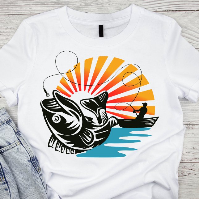 Sunset Fishing Adventure T-Shirt (Creator Uploaded)
