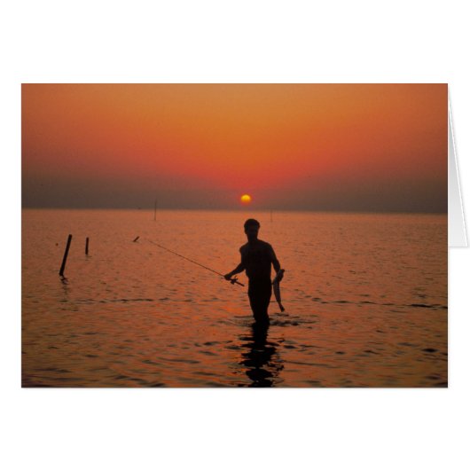 Sunset Fishing Cards (Front Horizontal)