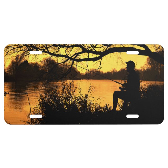 Sunset fishing license plate (Front)