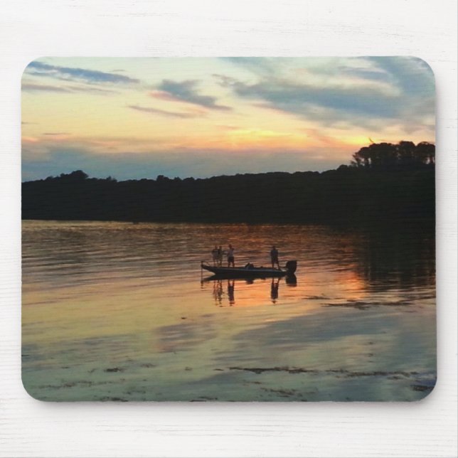Sunset Fishing Mouse Pad (Front)