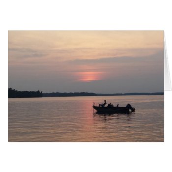 Sunset Fishing On The Lake by llaureti at Zazzle