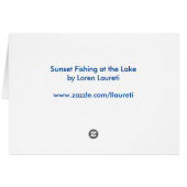 Sunset Fishing on the Lake Cards (Back Horizontal)