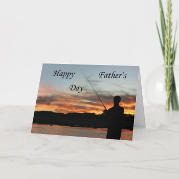 Sunset Fishing's Day Card by deemac1 at Zazzle