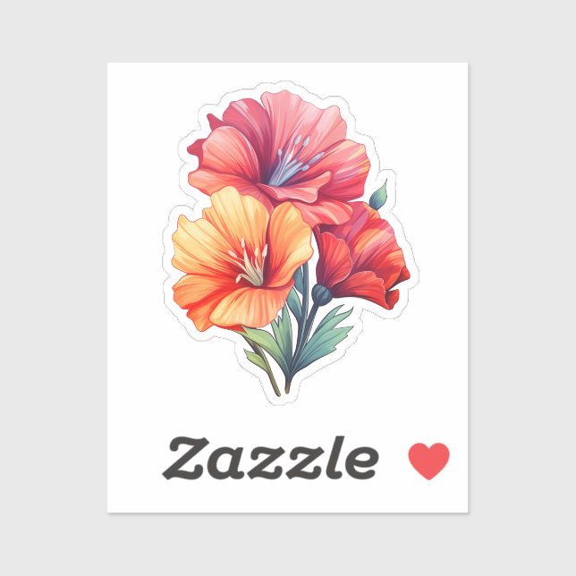 Sunset Flora: Warmth of Nature Sticker (Sheet)