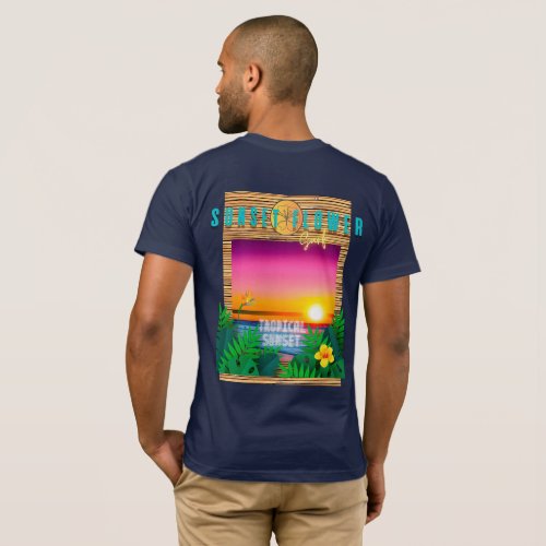 SUNSET FLOWER _ TROPICAL SUNSET I T_Shirt