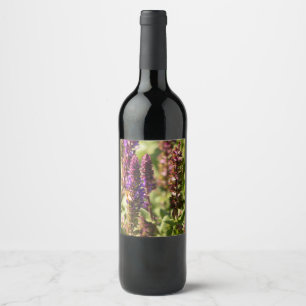 Sunset Flowers Bee Wine Label