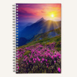 sunset &amp; flowers notebook