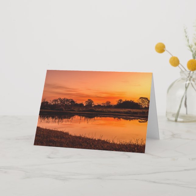 Sunset Folded Thank You Card (Front)