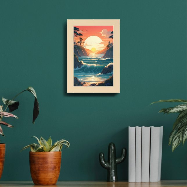 sunset framed art (Living Room 2)