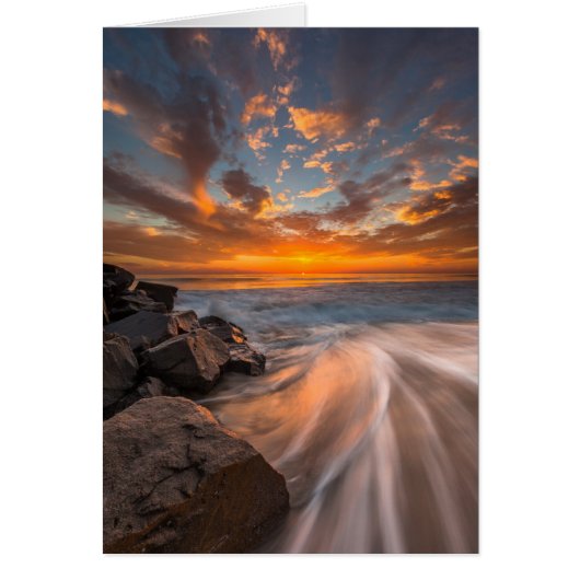Sunset from Tamarach Beach Cards (Front)