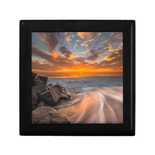 Sunset from Tamarach Beach Keepsake Box