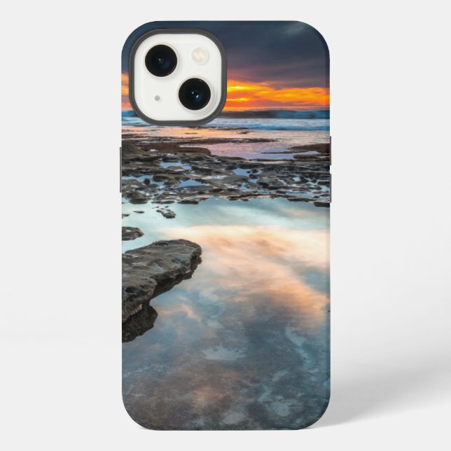 Sunset from the tide pools iphone case (Back)