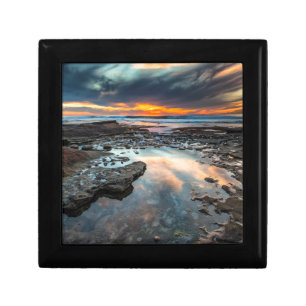 Sunset from the tide pools jewelry box