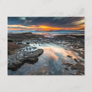 Sunset from the tide pools postcard