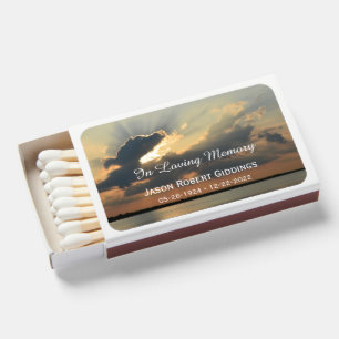 Sunset Funeral Favor Matchbox Matchboxes