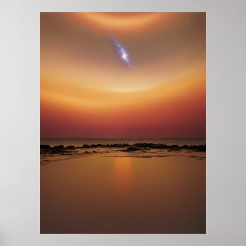 Sunset Galaxies on the Horizon Poster