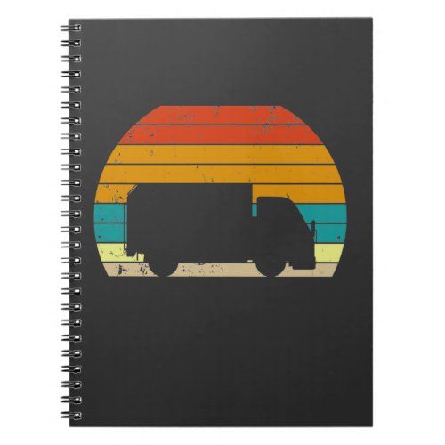 Sunset Garbage Truck Driver Kids Trash Recycling Notebook