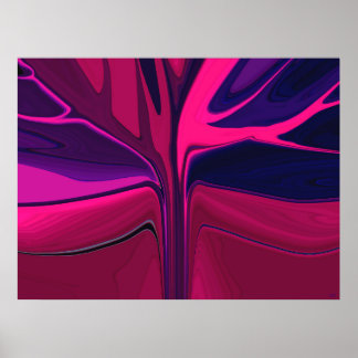 Sunset Garden Abstract Poster