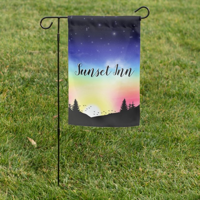 Sunset Garden Flag (In SItu)