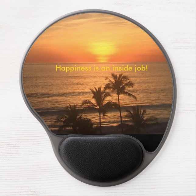 Sunset Gel Mouse Pad - Happiness (Front)