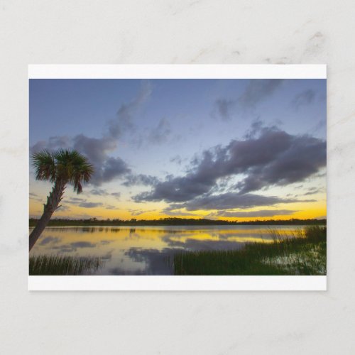 Sunset George LeStrange Preserve Fort Pierce FL Postcard