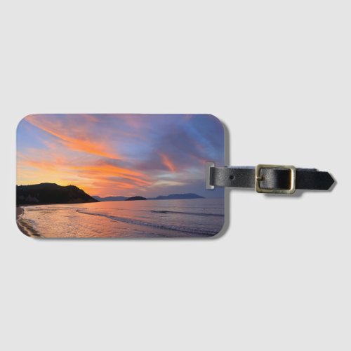 Sunset Gerakas Beach Zakynthos Greece Photograph  Luggage Tag