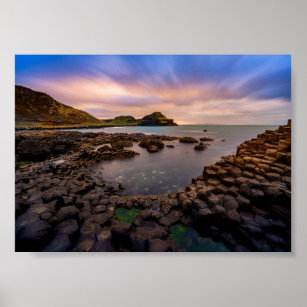 Sunset - Giant's Causeway, Northern Ireland Poster