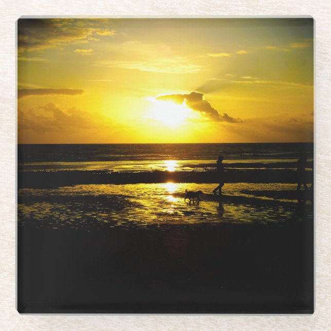 Sunset glass coaster (Front)