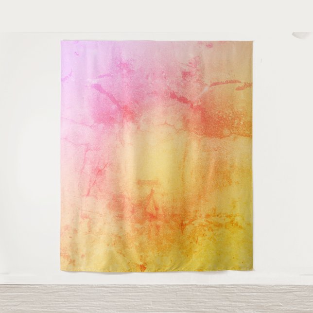 Sunset Glow Abstract Wall Tapestry (Front)