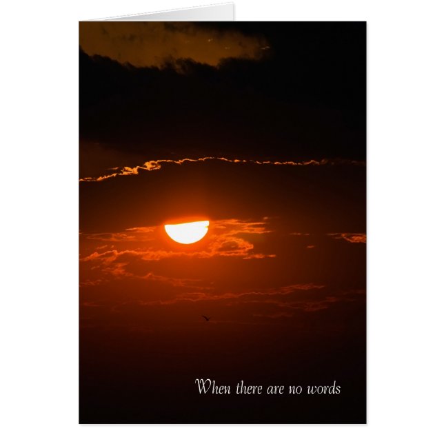 Sunset Glow in clouds sympathy Cards (Front)