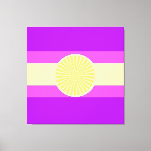 Sunset Glow Stripes_Purple Pink and Yellow Canvas Print
