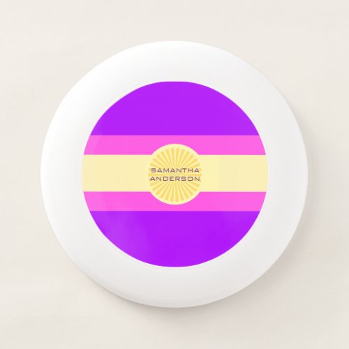 Sunset Glow Stripes_Purple Pink and Yellow Wham_O Frisbee