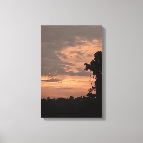 Sunset Golden Canvas Print