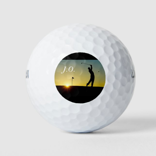 Sunset - Golf Balls You Can Personalize - HAMbyWG (Front)