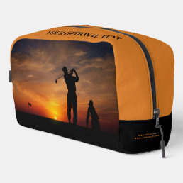 Sunset Golfer custom name Dopp Kit