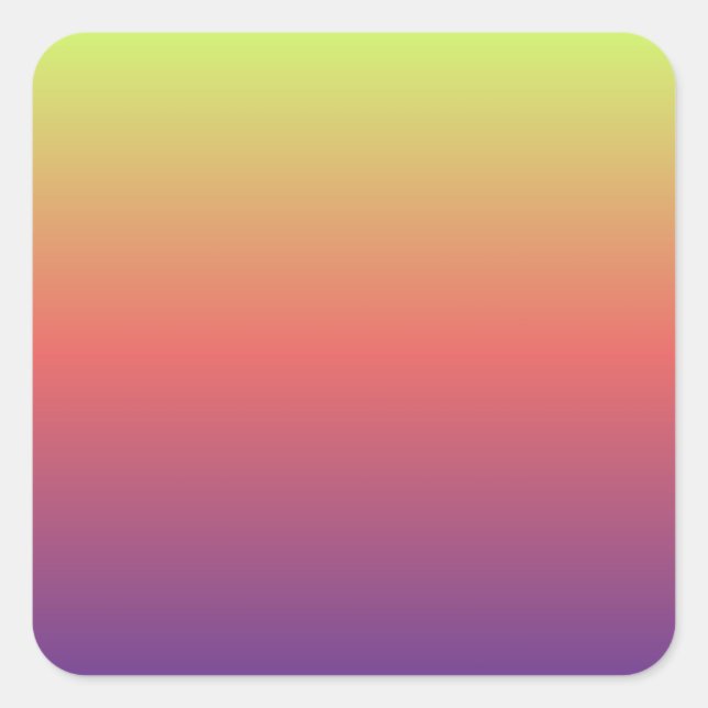 sunset gradient colors blur background square sticker (Front)