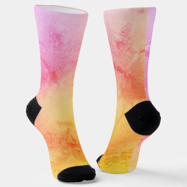 Sunset Gradient Crew Socks for Women (Angled)