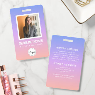 Sunset Gradient Employee Badge