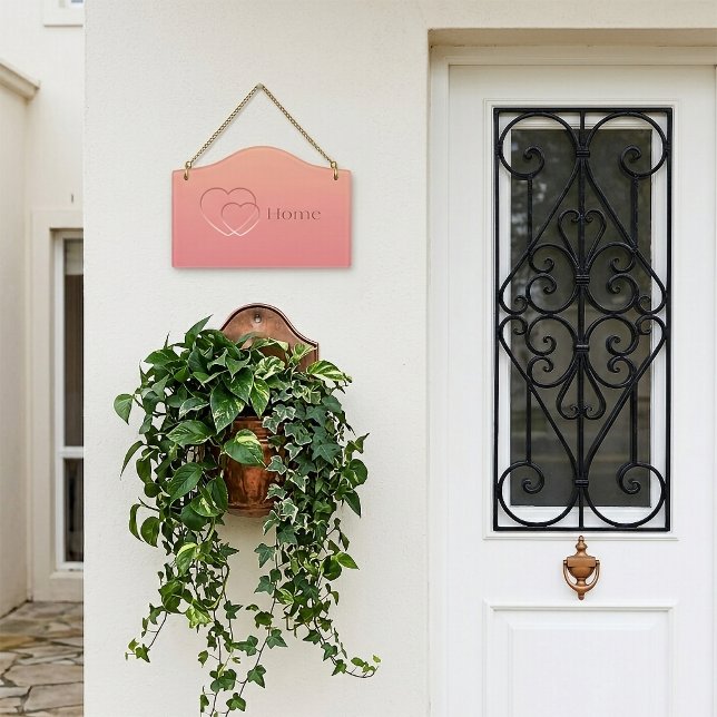 Sunset Gradient Heart Custom Door Sign (Creator Uploaded)