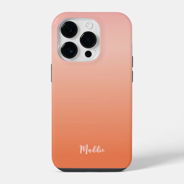 Sunset Gradient Orange and Warm Color Iphone Case (Back)