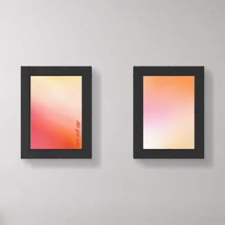 Sunset Gradient Pair Wall Art Sets