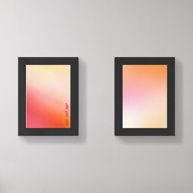 Sunset Gradient Pair Wall Art Sets (Front)